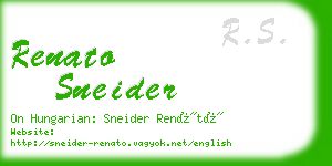 renato sneider business card